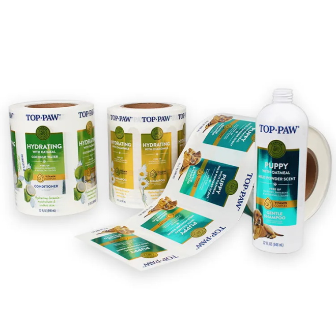 Self Adhesive Transparent Bottles Labels