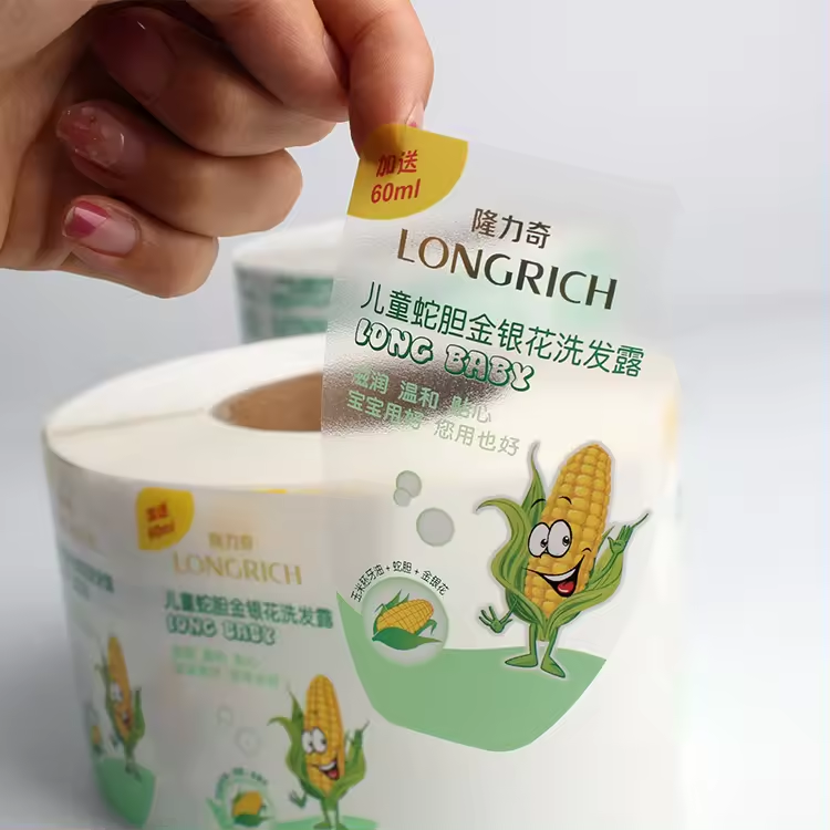 custom transparent adhesive labels