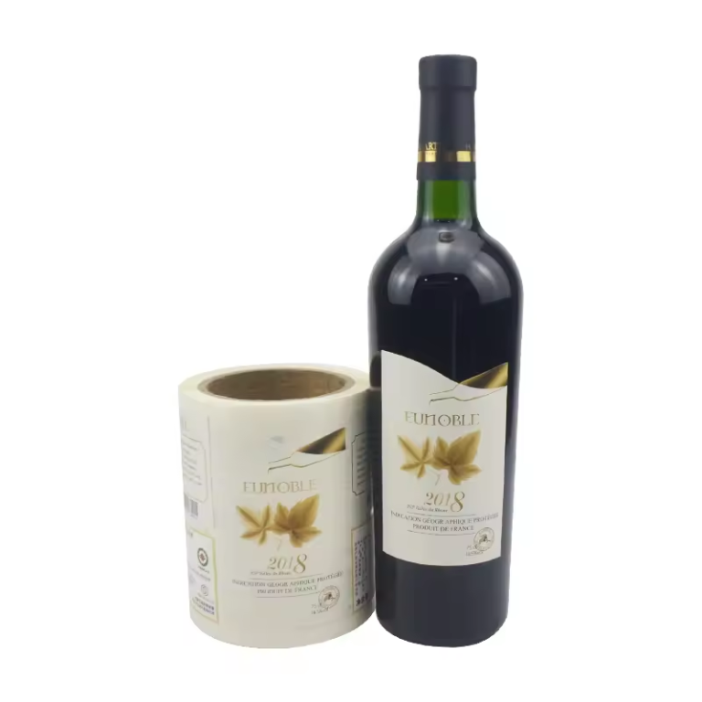 Custom vintage roll Logo red wine labels