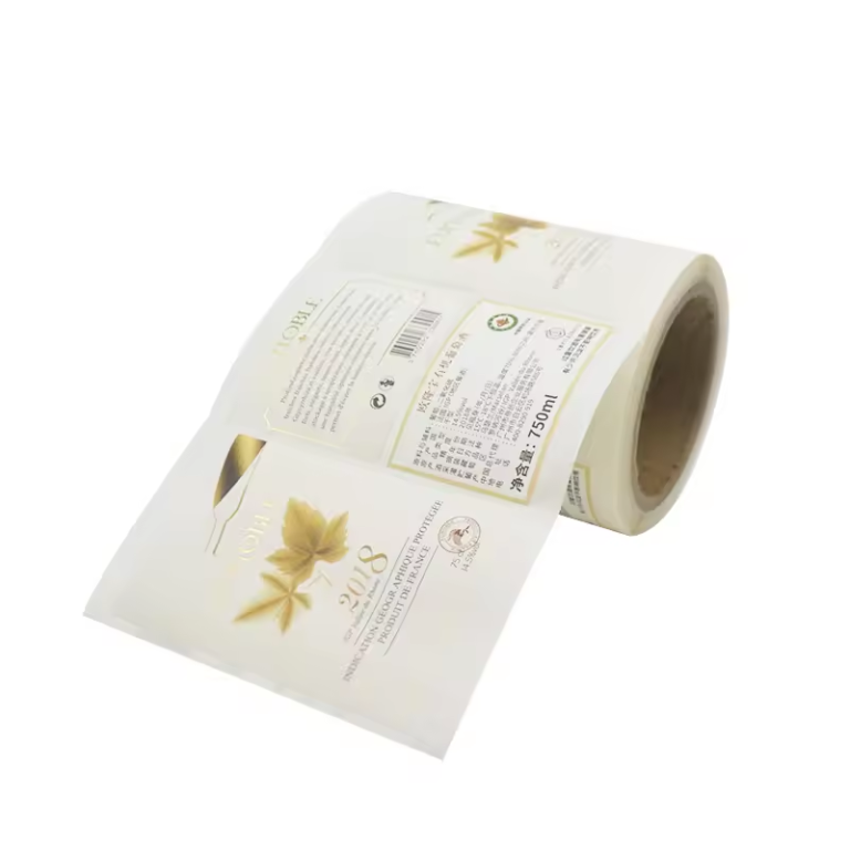 Custom vintage roll Logo red wine labels