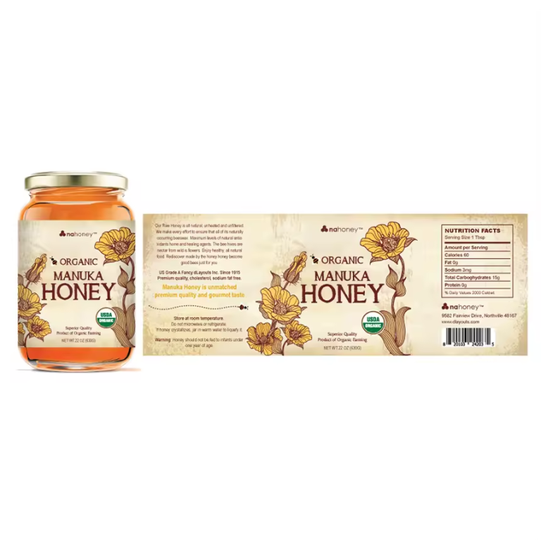 Honey Jar Packaging Labels