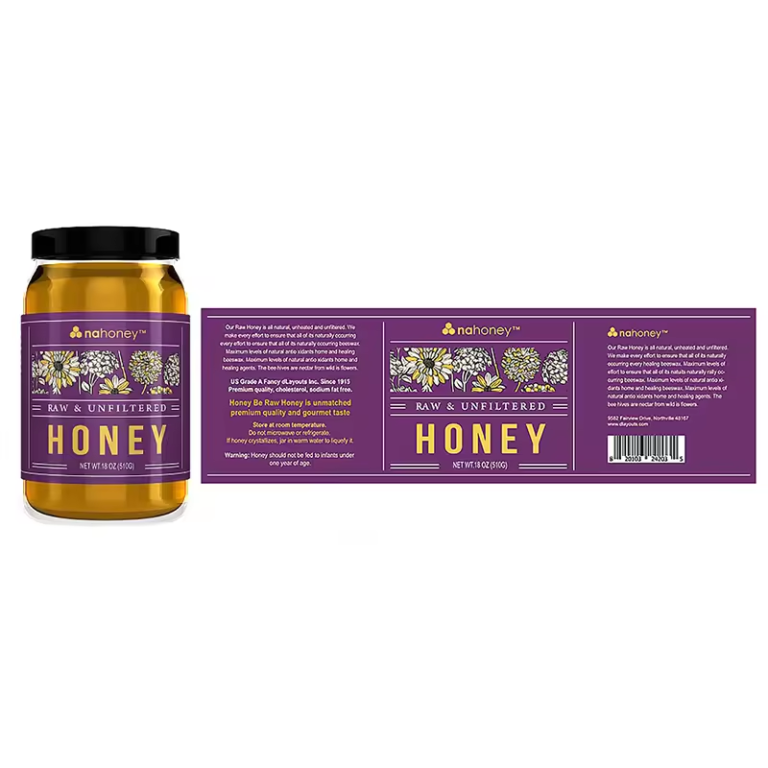 custom honey jar labels