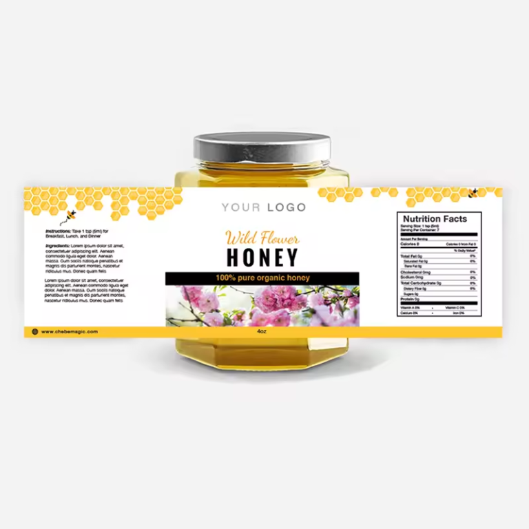 custom honey jar labels