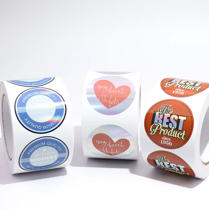 Custom Waterproof Adhesive Vinyl Round Sticker With Logo-Transparent ...